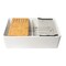 Alfi Brand 33 inch x 20 inch Workstation Double Bowl Step Rim Fireclay Farm Sink w Accessories ABFS3320D-W - alternate 1